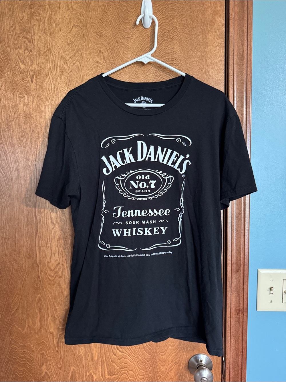 Jack Daniels Black Short Sleeve Tennessee Whiskey Logo Tee